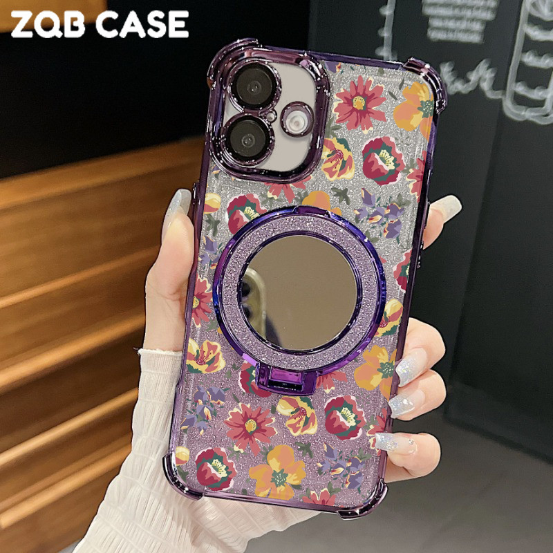 Glitter Card Case Oppo F9 Reno 13F F7 A36 Dengan Stand Casing Oppo F11 A37 F7Pro Reno 4F Cermin Oppo