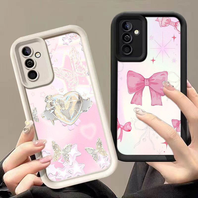 HA146 Butterfly Bowknot Pink Untuk Samsung Casing hp Softcase Silikon Kasing untuk Samsung A12 A10s 
