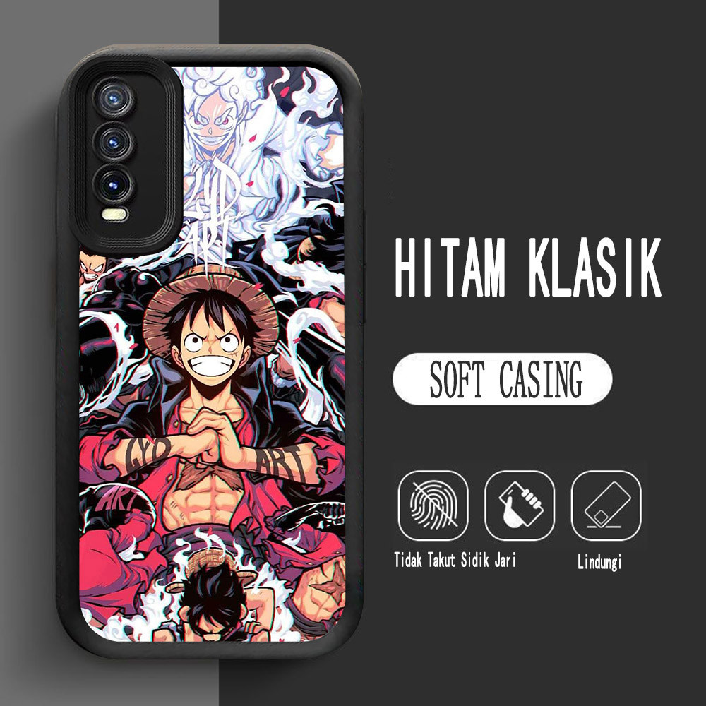 Y-13 One Piece Luffy Silikon Casing untuk Samsung A7 A10 A30 A50 A30s A50s Case