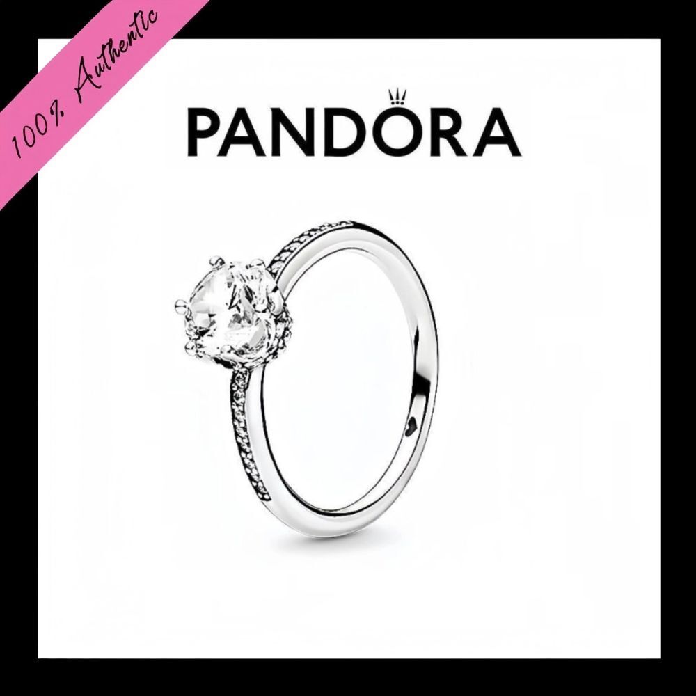 Perhiasan  Pandora Clear Sparkling Crown Ring JZ1007 Women's Ring