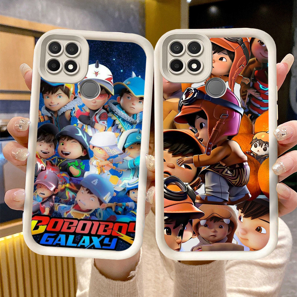 C-3 Anime Boboiboy Hitam Putih Casing untuk OPPO A35 A15s A54 A15