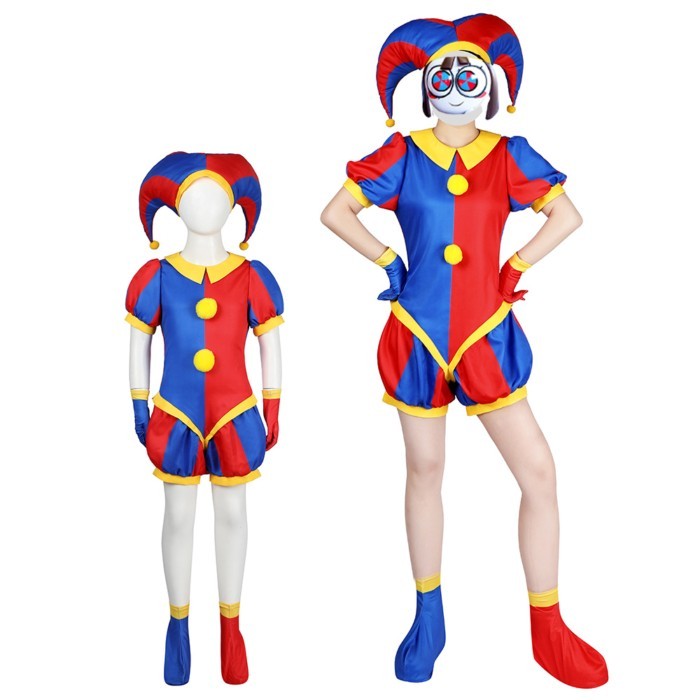 Magical Numbers Circus Cos Suit Cosplay Pomni Jumpsuit Pomni Halloween Clown Suit