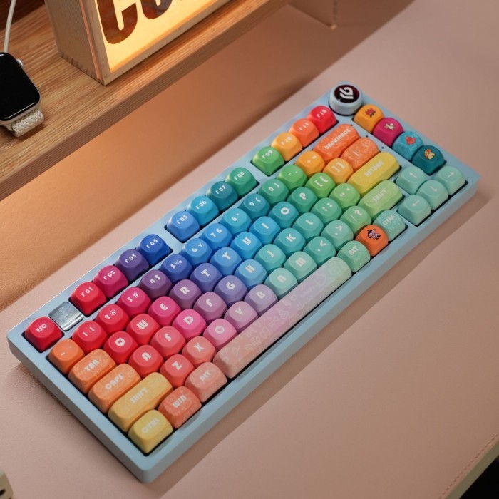 Rainbow Duoduo Keycaps Cute Keycaps Hot Keycaps Dopamine Keycaps