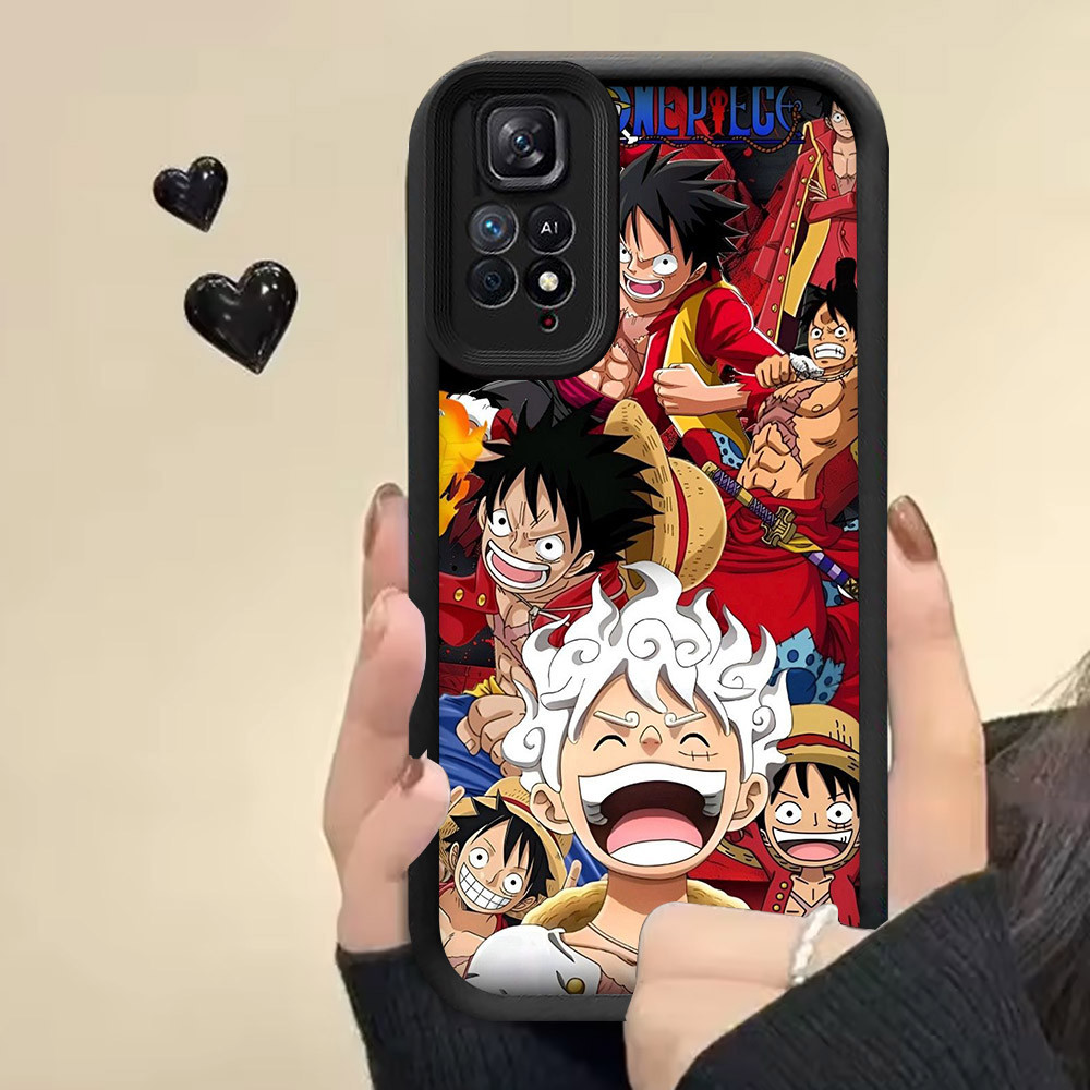 R8 One Piece Luffy Silikon Casing untuk Xiaomi Redmi Note 11S 11 SE Pro 5G
