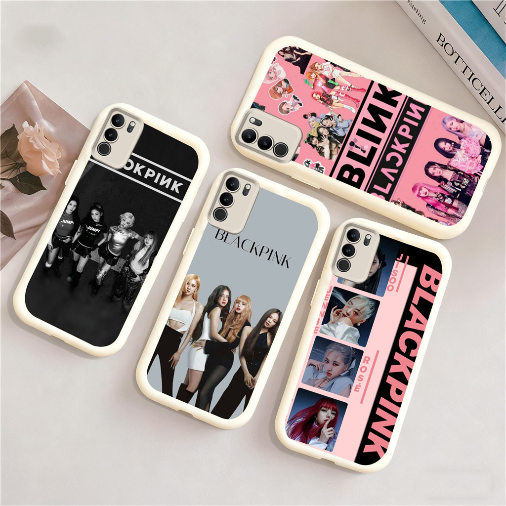 RN4 BLACKPINK Putih Casing untuk Samsung A50s A20 A20S S20 A50 A31 A56 A21S A10S A36 M02S A10 F02S A