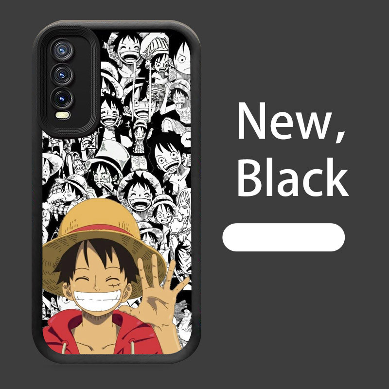 B-7 One Piece Luffy Casing untuk Samsung A10 A50 A30s A50s A7 A30 Silikon Case