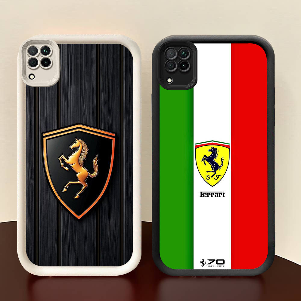 HR-55 Ferrari F1 Shockproof Casing untuk Samsung A12 A22 J2 J4 J7 Pro Plus Prime