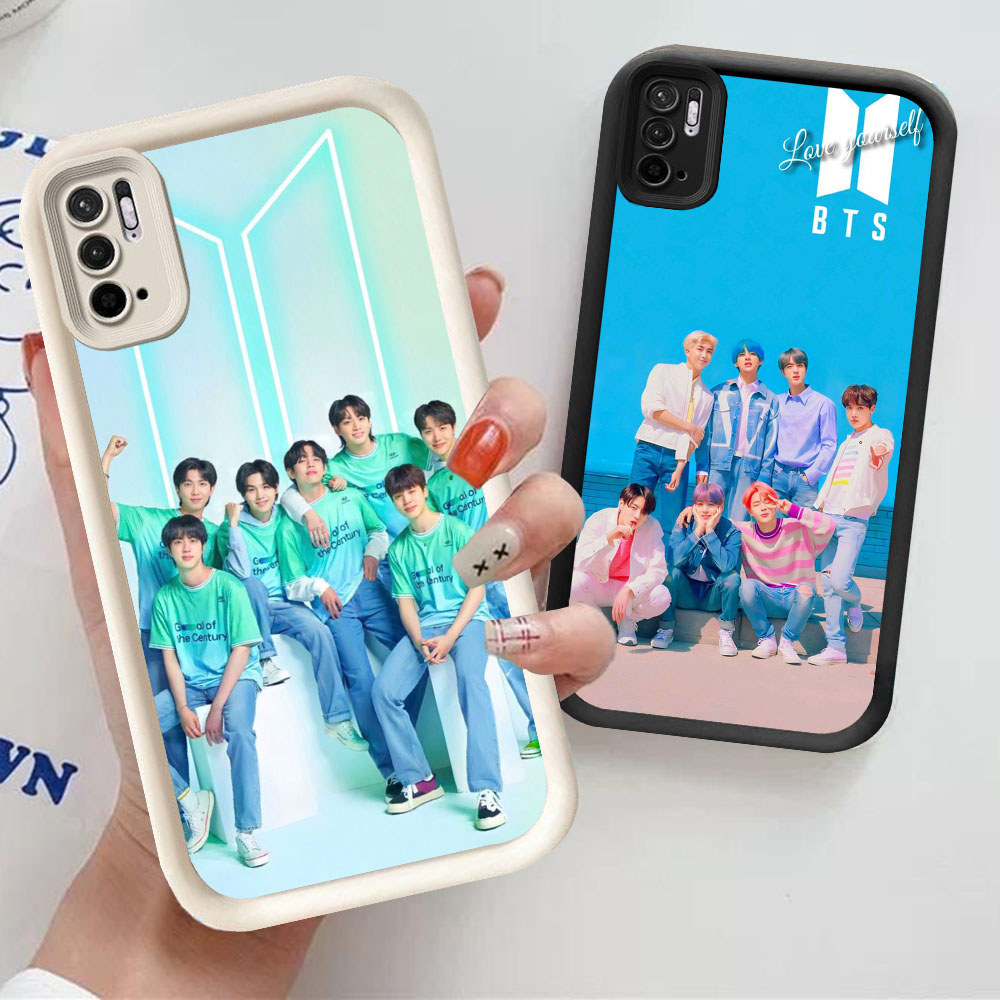 YM-8 BTS Casing ponsel tipis Xiaomi Redmi Note 10 10s 10T Lite Pro 5G