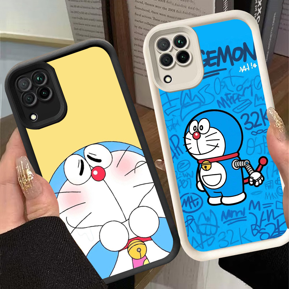 G-27 Doraemon Casing untuk Samsung Galaxy A12 A22 5G Hitam dan putih