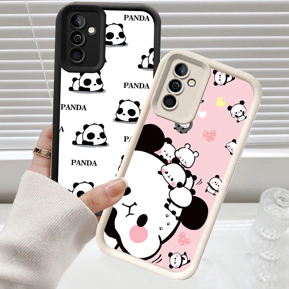 C-19 Cute Panda Hitam Putih Casing untuk Samsung Galaxy A72 A52S A73 A52 A53 5G
