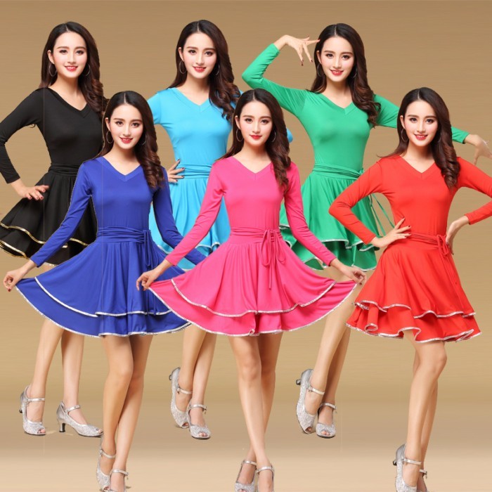 Square Dance Costume Set 2017 New Dress Dance Swing Skirt Adult Dance Costume Latin Dance Costume
