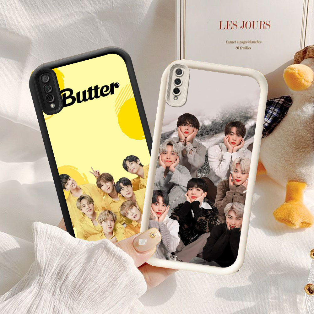 YM-8 BTS Casing ponsel tipis Samsung Core A03 A02 A50 A50s M02 A30s A7 2018