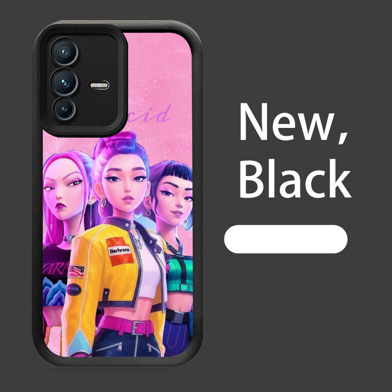 Case Casing untuk VIVO V50 Lite V23 Y75 Y200 V23E 5G W-19 K-POP Demon Hunters