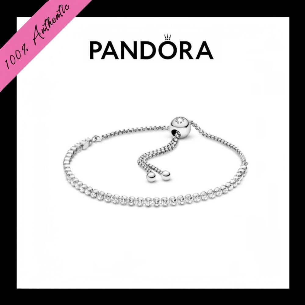 Perhiasan Pandora Silver Sparkling Slider Tennis Bracelet Jewelry Silver Bracelet Silver Pandora Bra