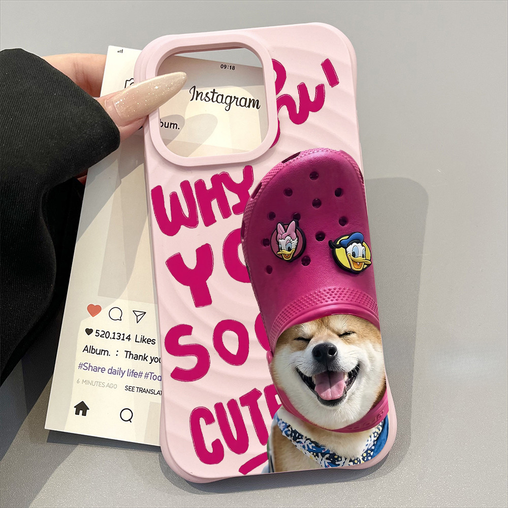 SECRETGARDEN Anjing sepatu ungu SquarePants iPhone Case Series Compatible with iPhone 11 12 13 14 15