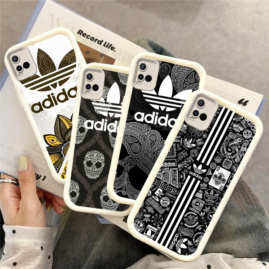 WB5 adidas Shockproof Casing untuk Hp Plating VIVO IQOO V20 S1 Z9X V15 Z9 Y35 V40 Y28 V29E Pro 2024 