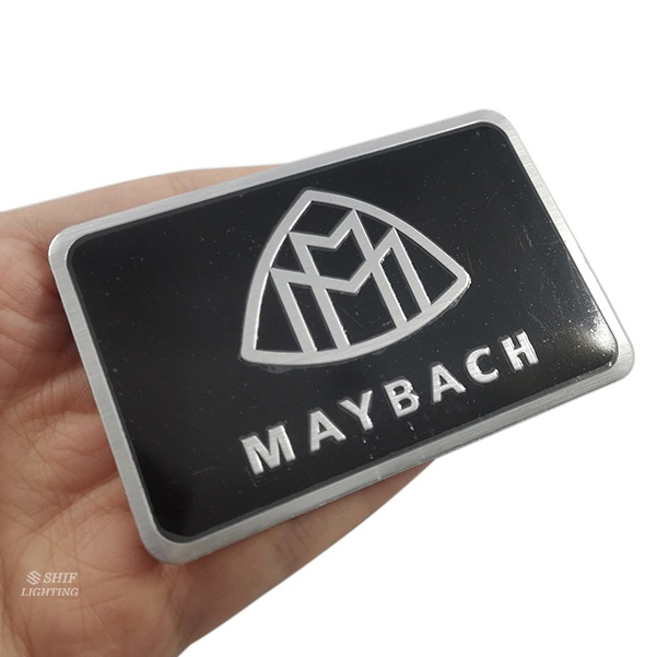 1x LOGO MAYBACH Aluminium Auto Mobil Emblem Hias Badge Stiker Decal MAYBACH