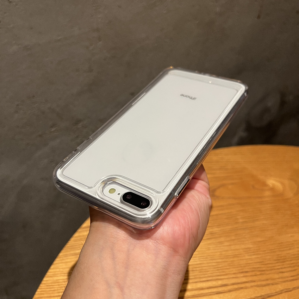 Casing Ponsel Transparan Untuk iphone 7plus 8plus 6 6s 7 8x xr xs max electroplating Tombol dropproof shockproof Pelindung case