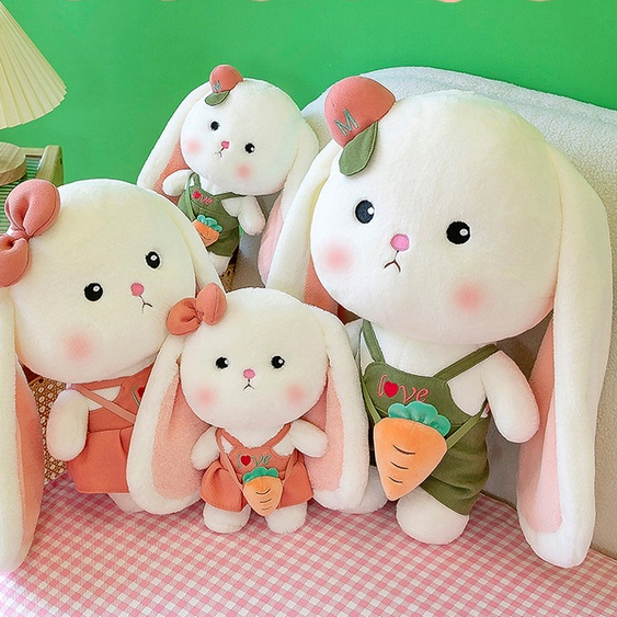 Cute Carrot Bunny Plush Toy Rabbit Boneka Boneka Bantal Cushion Anak Kids Hadiah