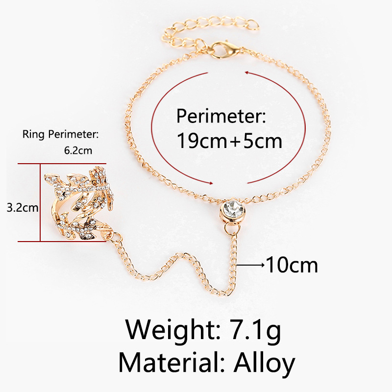 Gelang Rantai Multilayer Aksen Berlian One Piece Untuk Wanita