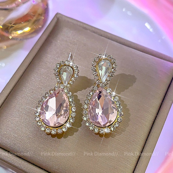 Anting Pejantan Hati Pink Musim Panas Ladies2023Anting Mutiara Vintage Baru