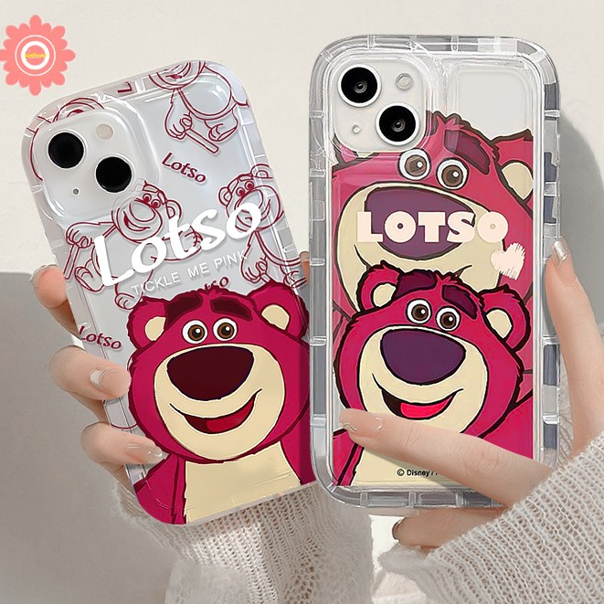 Case Redmi Note10 8 9 11 10s 11s Note10s Redmi 12C 9 10C 10 A1 10A 9A 9T 9C NFC POCO F4 Kartun Lucu Strawberry Bear Manyoairbag Shockproof Soft Tpu Penutup Belakang