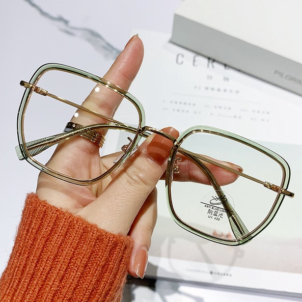 Kacamata Unisex Vintage Anti Radiasi Kacamata Anti-Biru Dan Anti-Letih Kacamata Anti Radiasi Untuk Pria Wanita Eyeglasses