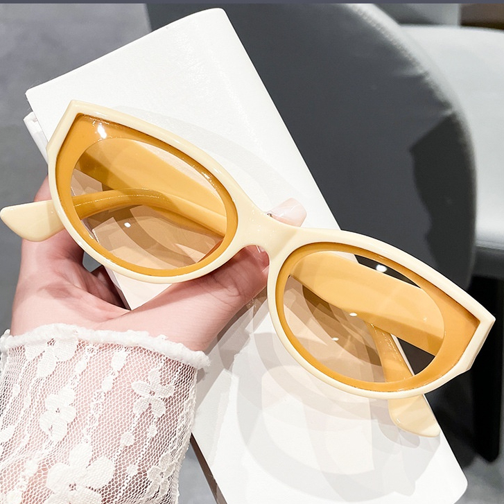 Kacamata Hitam Wanita Retro Persegi Merek Vintage Kacamata Matahari Oval Kecil Hijau Eyewear Untuk Wanita