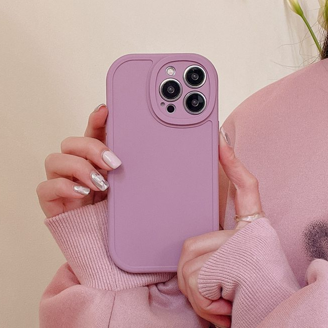 INS Raspberry Purple Soft Case HP iP iPhone 11 12 13 14 Pro Max 6 6S 7 8 + Plus SE 2020 X XR XS Max FTD Fine Hole Casing Apple