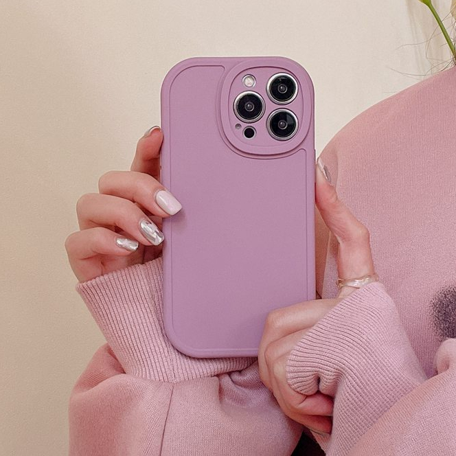 INS Raspberry Purple Soft Case HP OPPO A15 A15S A35 A53 A33 A31 A5 A9 2020 A91 A52 A92 A57 A77 A55 A56 A55S A93 A93S A97 F11 A3S A7 A5S A12 A11K A1 A58 K3 K5 Realme C1 X XT V23 FTD Fine Hole Casing Reno 8 9 Pro + 3 5