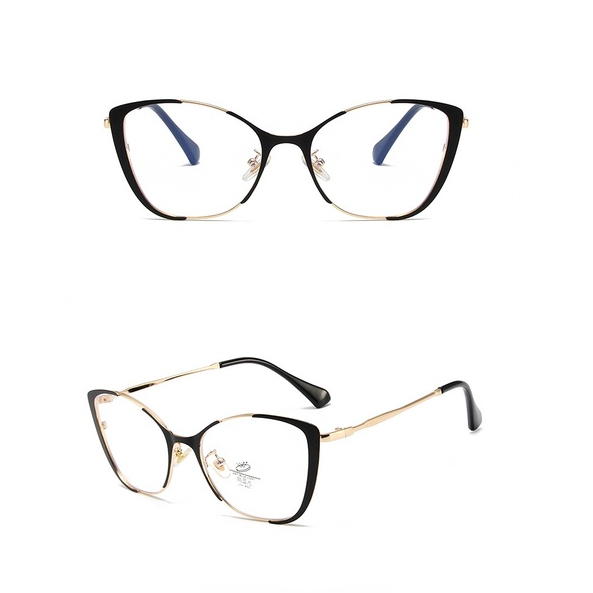 Kacamata Anti Radiasi Cat Eye Wanita Pria Kacamata Aesthetic Lensa Yang Dapat Diganti Frame Kacamata Retro Anti Blue Light Glasses