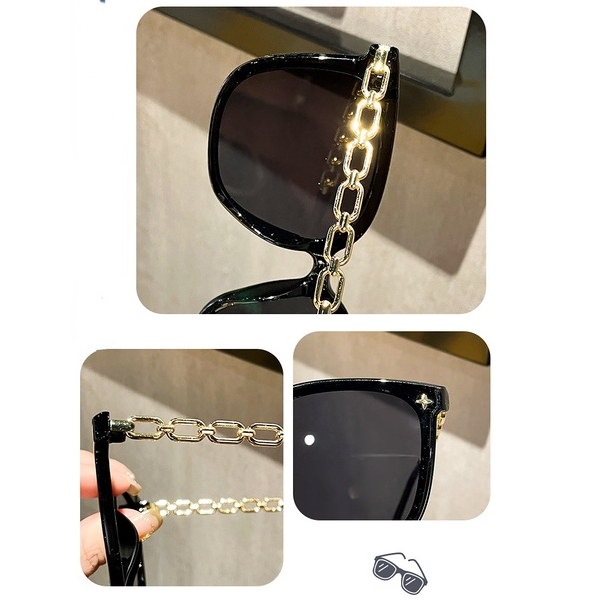 Kacamata Hitam Square Oversized Pria Wanita Unisex Vintage Big Square Sunglass Anti UV400 Eyewear