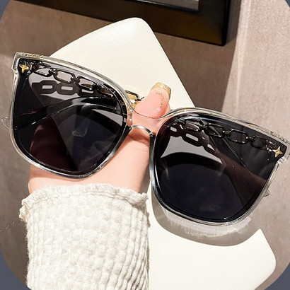 Kacamata Hitam Square Oversized Pria Wanita Unisex Vintage Big Square Sunglass Anti UV400 Eyewear