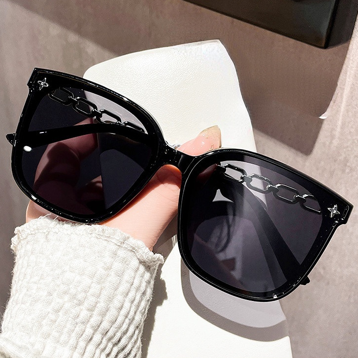 Kacamata Hitam Square Oversized Pria Wanita Unisex Vintage Big Square Sunglass Anti UV400 Eyewear