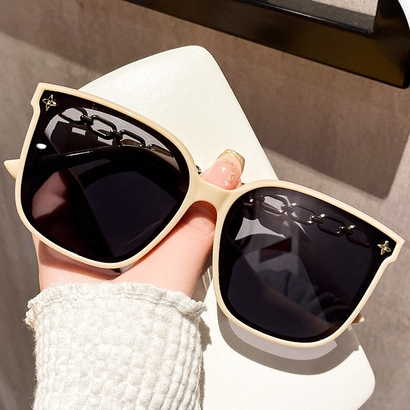 Kacamata Hitam Square Oversized Pria Wanita Unisex Vintage Big Square Sunglass Anti UV400 Eyewear