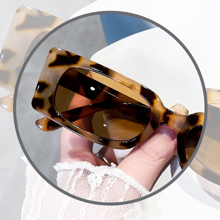 Kacamata Hitam Bingkai Tebal Persegi Kacamata Perlindungan UV Kacamata Hitam Retro Bingkai Kecil Untuk Pria Dan Wanita