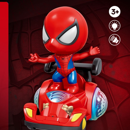 Film Anime Avengers Aliansi Captain Spiderman Balance Mobil Keren Stunt Elektrik Cahaya Musik Mainan Anak Hadiah Ulang Tahun