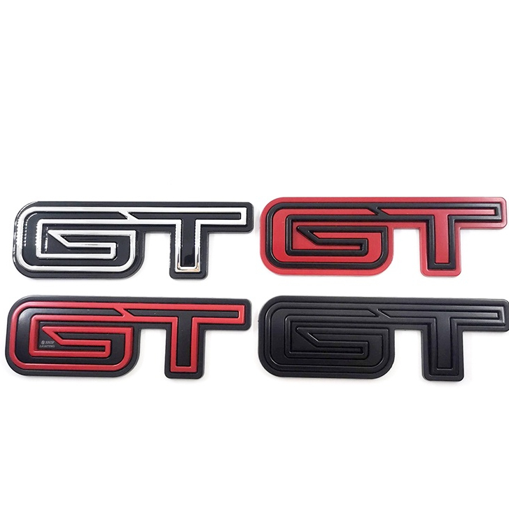 1xmodel Baru Logo GT Logam Mobil Auto Rear Trunk Decorative Emblem Badge Stiker Decal Pengganti Ford GT Mustang