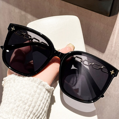 Kacamata Hitam Square Oversized Pria Wanita Unisex Vintage Big Square Sunglass Anti UV400 Eyewear