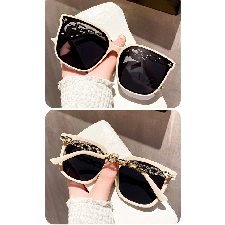 Kacamata Hitam Square Oversized Pria Wanita Unisex Vintage Big Square Sunglass Anti UV400 Eyewear