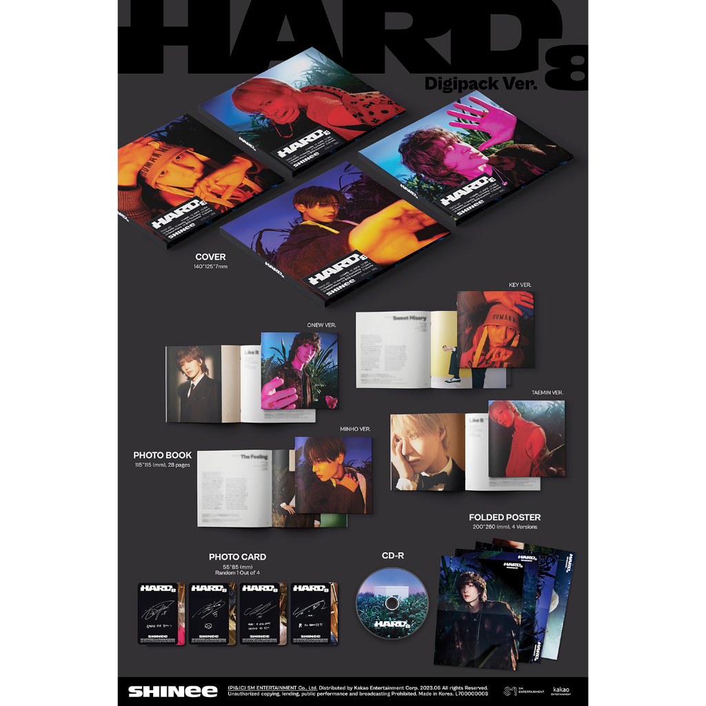 (Digipack Ver.) Album Ke 8 SHINee HARD