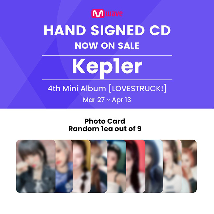 (MWAVE Signed CD) kep1er  4th Mini Album LOVESTRUCK!
