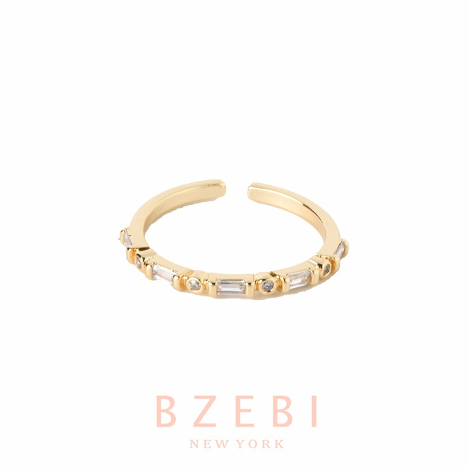 Bzebi Cincin Emas Berlian 18k, Cincin Terbuka Ajustable, Anti Karat, Gaya Korea, Aksesoris Fashion Wanita, Aksesoris Sehari-Hari, Perhiasan Premium, Hadiah Ulang Tahun Dengan Box 1165r