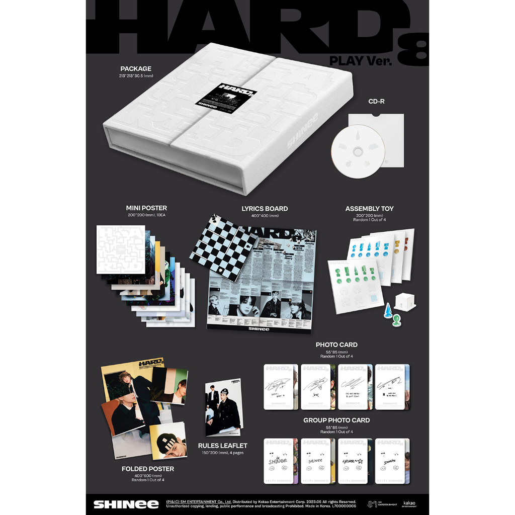 (Package (PLAY) Ver.) SHINee 8th Album HARD