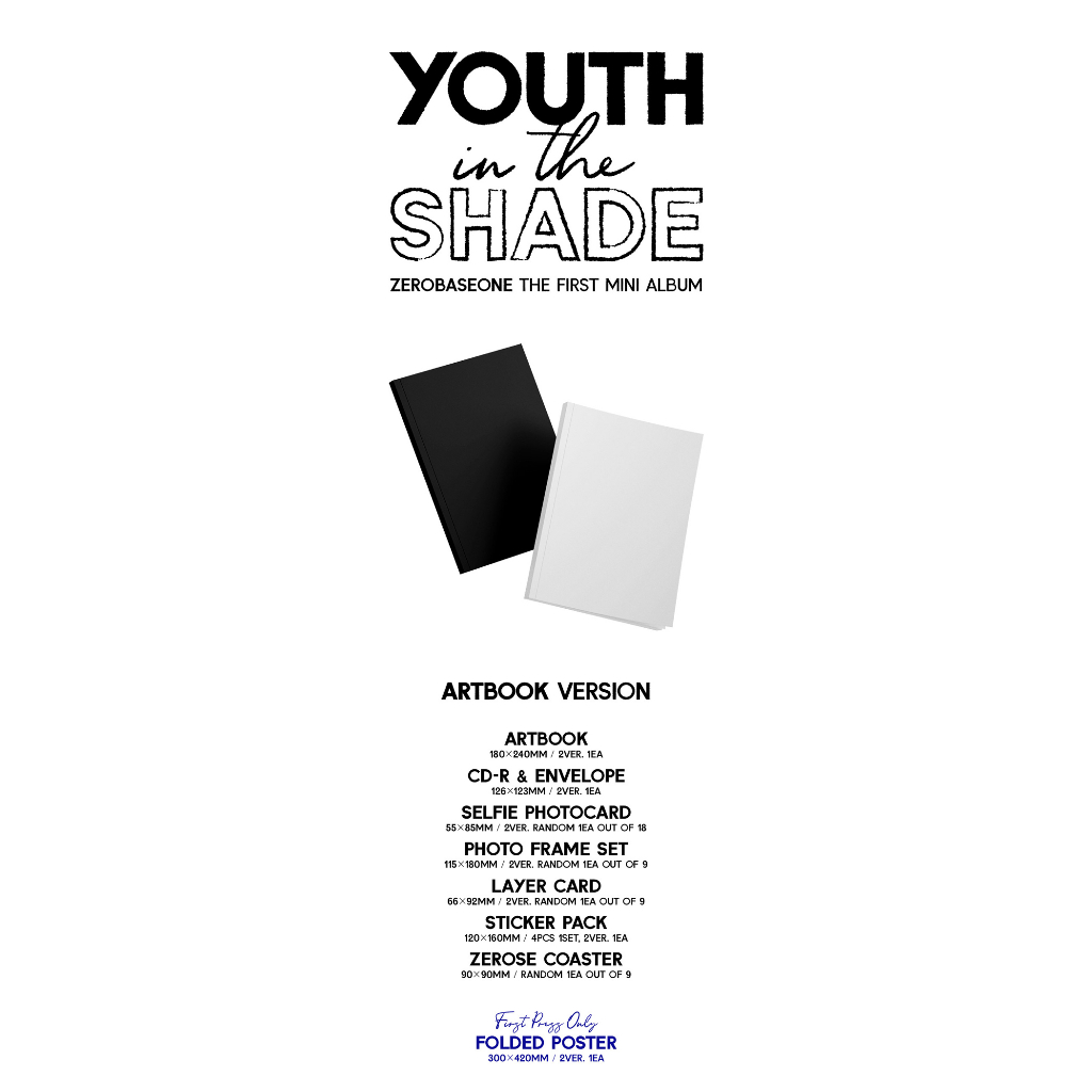 (POB) ZEROBASEONE- The 1st Mini Album YOUTH IN THE SHADE