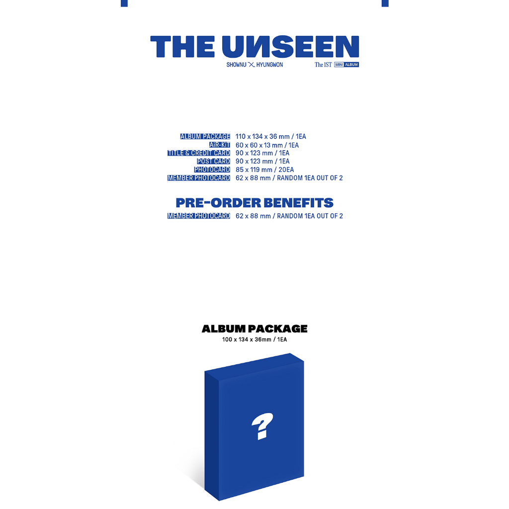 (Kit Ver.) SHOWNU X HYUNGWON The 1st Mini Album THE UNSEEN