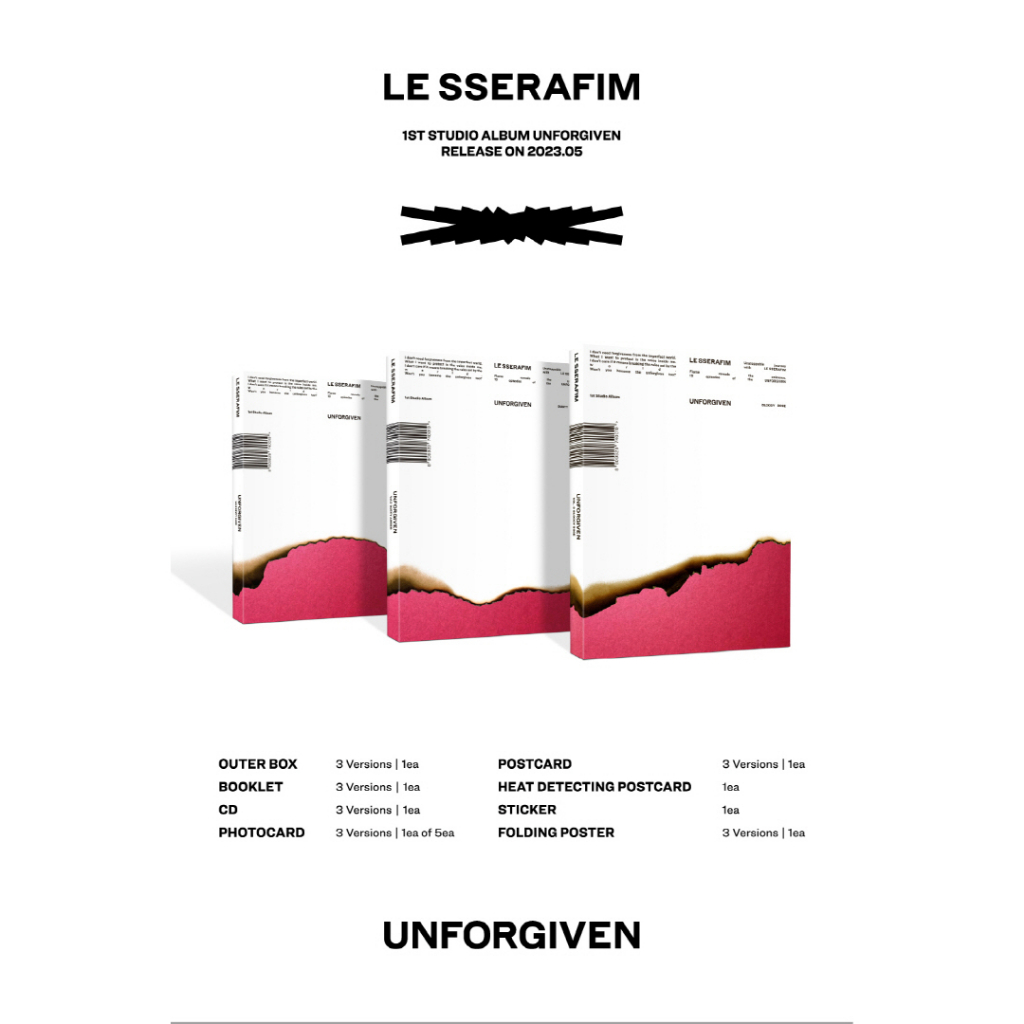 LE SSERAFIM 1st Full Album [UNFORGIVEN]