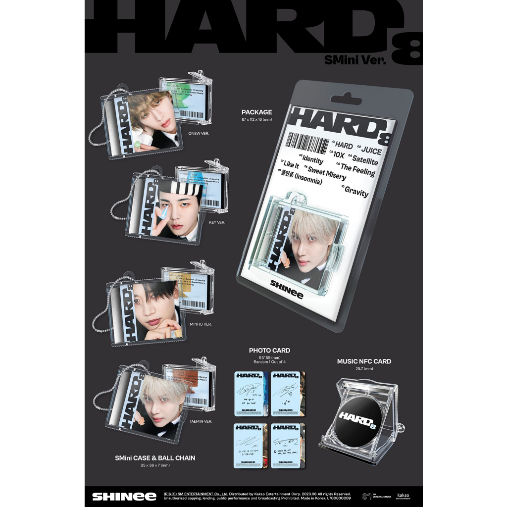 (Smini Ver.) SHINee 8th Album HARD