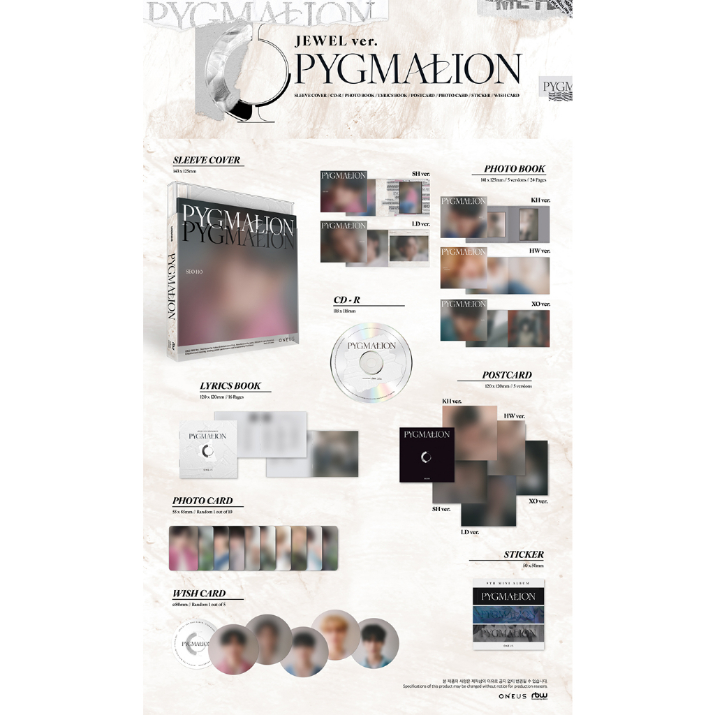 (JEWEL Ver.) ONEUS 9th Mini Album [PYGMALION]