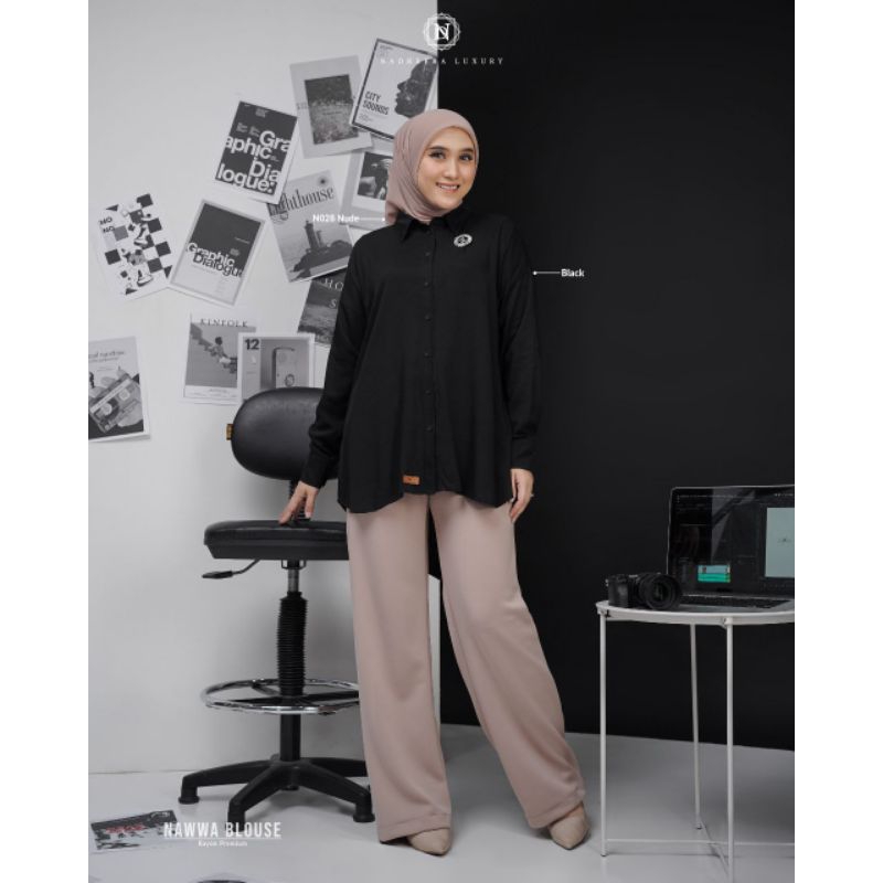 Nawwa Blouse Nadheera Luxury Blouse Bahan Rayon Premium